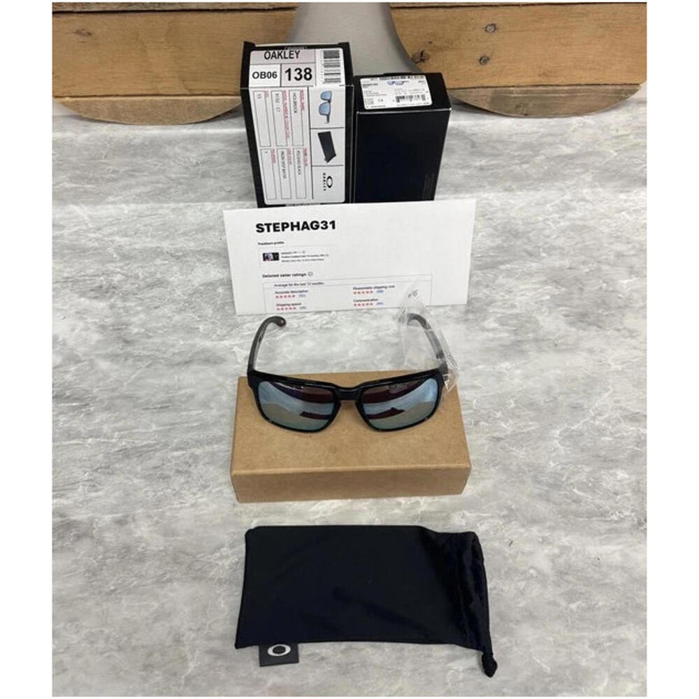 OAKLEY | NEW | HOLBROOK | 9102 - C1 | POLISHED BLACK | PRIZM DEEP WATER